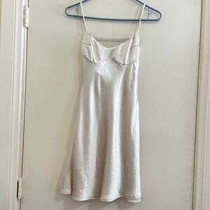 Y2K Milkmaid Babydoll Satin Womens Slip Dress 0 XXSmall Fairy Coquette Feminine